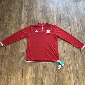 New XL Nebraska Quarter-Zip Long Sleeve Shirt